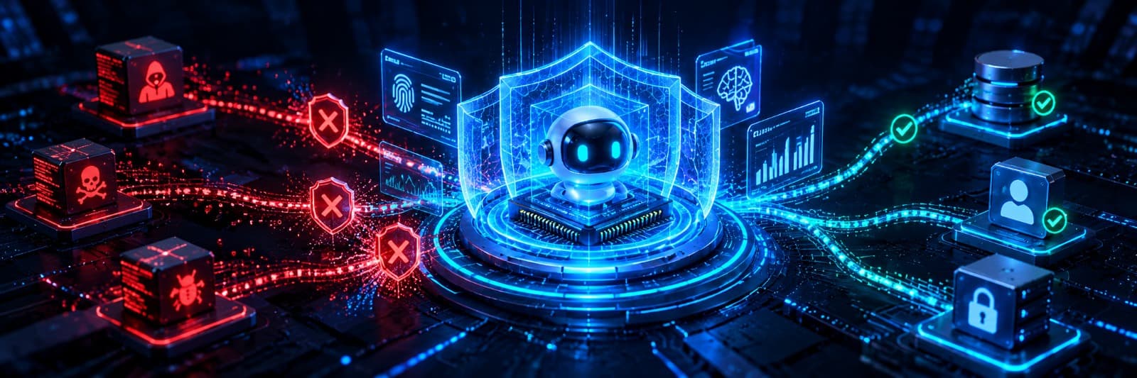 An AI agent allowed through approved paths while out-of-policy requests are blocked