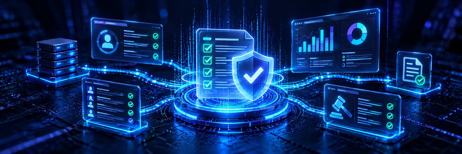 Secure remote access illustration showing verified identities, governed privileged sessions and audited access to enterprise systems